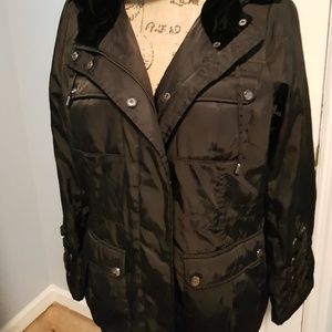 Steve Madden black hooded coat